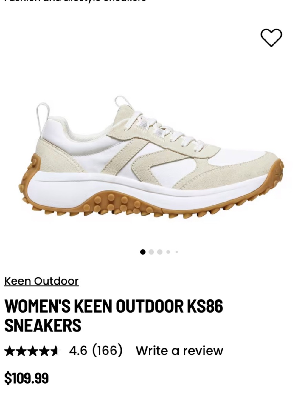 Keen Women's Outdoor KS86 Sneakers - White & Tan